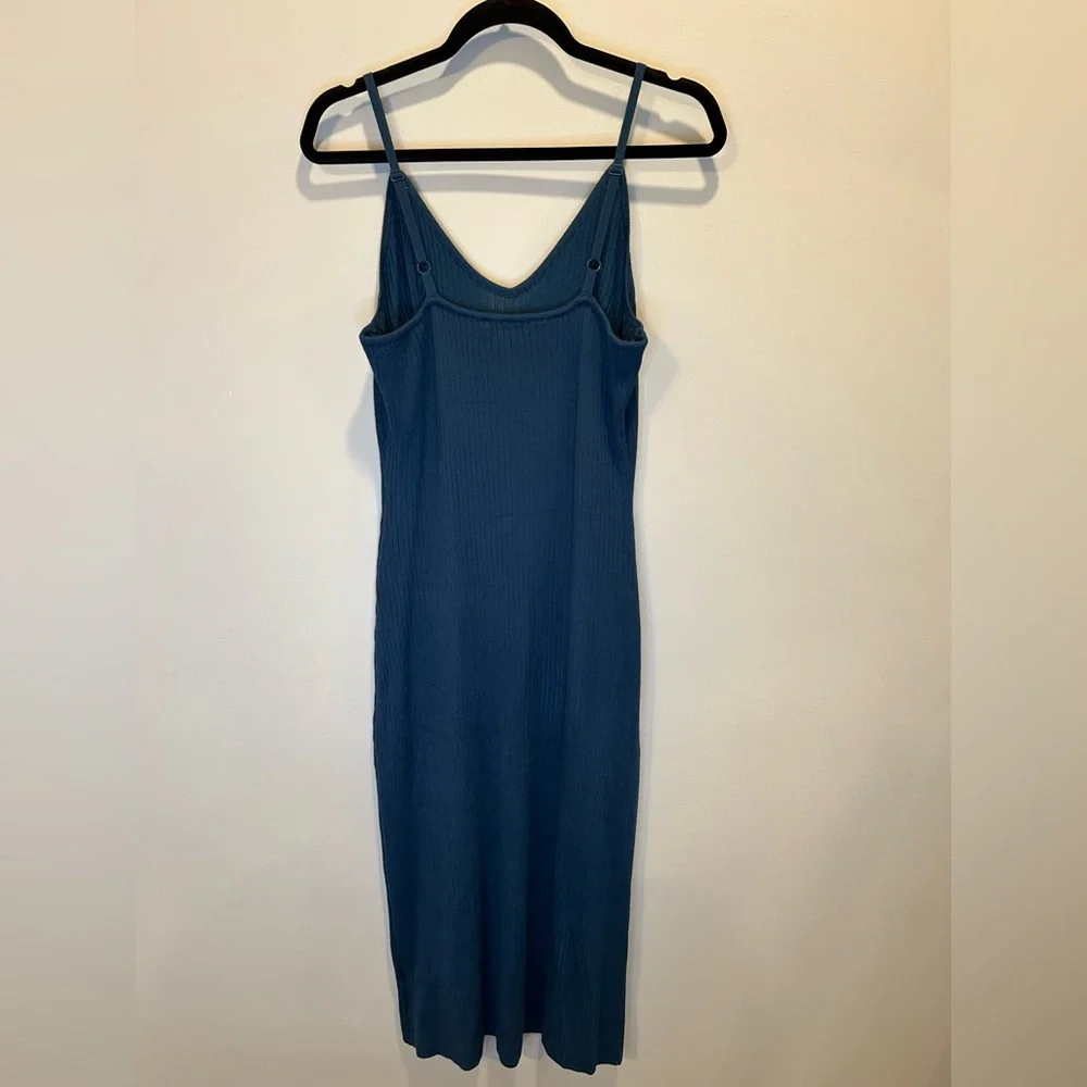 Teal Blue Bodycon Spaghetti Strap Sweater Dress XL - Picture 5 of 14